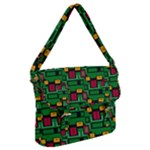 Rectangles on a green background                                                     Buckle Messenger Bag