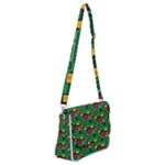 Rectangles on a green background                                                    Shoulder Bag with Back Zipper