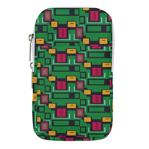 Rectangles on a green background                                                     Waist Pouch (Large) from ArtsNow.com