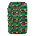 Rectangles on a green background                                                     Waist Pouch (Large)