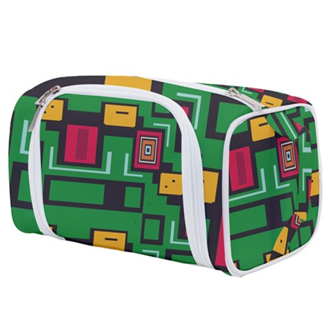 Rectangles on a green background                                                     Toiletries Pouch from ArtsNow.com