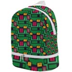 Rectangles on a green background                                                    Zip Bottom Backpack