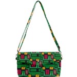 Rectangles on a green background                                                    Removable Strap Clutch Bag