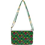 Rectangles on a green background                                                    Double Gusset Crossbody Bag