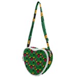 Rectangles on a green background                                                    Heart Shoulder Bag