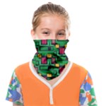 Rectangles on a green background                                                    Face Covering Bandana (Kids)