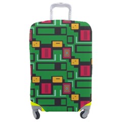 Rectangles on a green background                                                    Luggage Cover (Medium) from ArtsNow.com