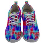 Red blue messy stripes                                                     Mens Athletic Shoes