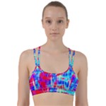 Red blue messy stripes                                                            Line Them Up Sports Bra