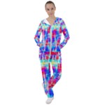 Red blue messy stripes                                                       Women s Tracksuit