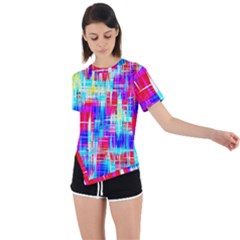 Asymmetrical Short Sleeve Sports T-Shirt 