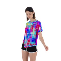 Asymmetrical Short Sleeve Sports T-Shirt 