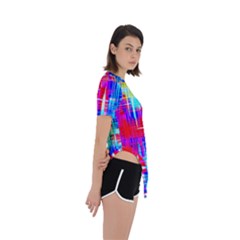 Asymmetrical Short Sleeve Sports T-Shirt 