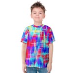 Red blue messy stripes                                                         Kid s Cotton Tee