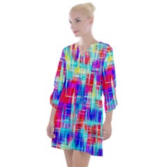 Open Neck Shift Dress 