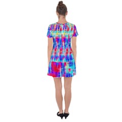 Drop Hem Mini Chiffon Dress 