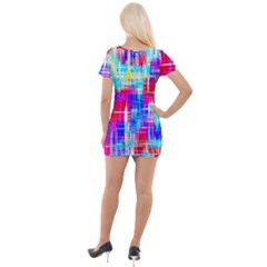 Short Sleeve Asymmetric Mini Dress 