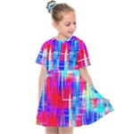 Red blue messy stripes                                                     Kids  Sailor Dress