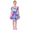 Kids  Short Sleeve Velvet Dress 