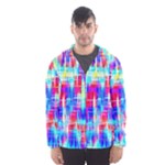 Red blue messy stripes                                                         Mesh Lined Wind Breaker (Men)