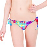 Red blue messy stripes                                                         Bikini Bottom