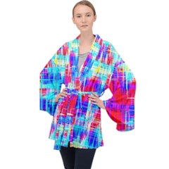 Long Sleeve Velvet Kimono  