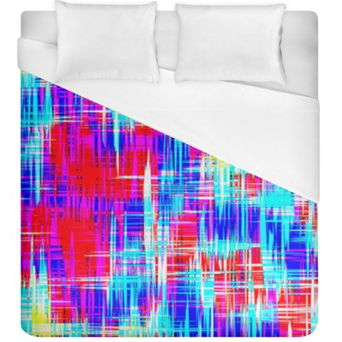 Red blue messy stripes                                                          Duvet Cover (King Size) from ArtsNow.com