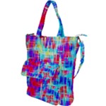 Red blue messy stripes                                                         Shoulder Tote Bag