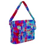 Red blue messy stripes                                                      Buckle Messenger Bag