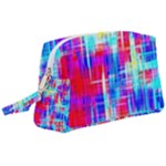 Red blue messy stripes                                                      Wristlet Pouch Bag (Large)