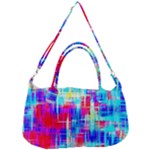 Red blue messy stripes                                                      Removal Strap Handbag