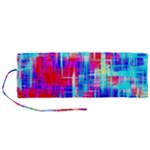 Red blue messy stripes                                                      Roll Up Canvas Pencil Holder (M)