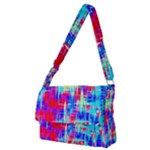 Red blue messy stripes                                                     Full Print Messenger Bag (M)