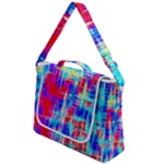 Red blue messy stripes                                                    Box Up Messenger Bag