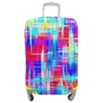 Red blue messy stripes                                                     Luggage Cover (Medium)