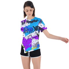 Asymmetrical Short Sleeve Sports T-Shirt 