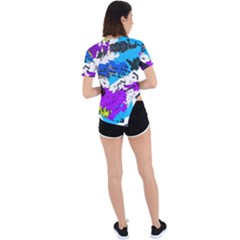 Asymmetrical Short Sleeve Sports T-Shirt 