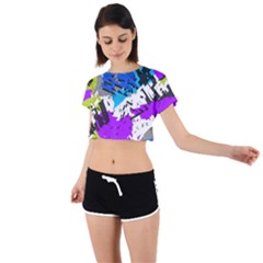 Tie Back Short Sleeve Crop T-Shirt 