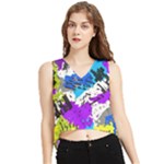 Shaky shapes                                                          V-Neck Cropped Tank Top