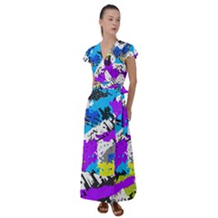 Flutter Sleeve Maxi Dress 