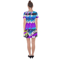 Drop Hem Mini Chiffon Dress 