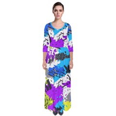 Quarter Sleeve Maxi Dress 