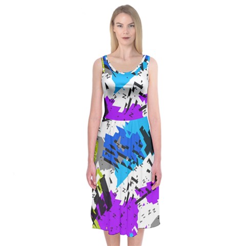 Shaky shapes                                                         Midi Sleeveless Dress from ArtsNow.com