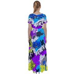 High Waist Short Sleeve Maxi Dress 