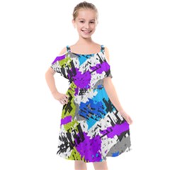 Kids  Cut Out Shoulders Chiffon Dress 