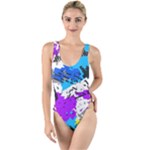 Shaky shapes                                                        High Leg Strappy Swimsuit