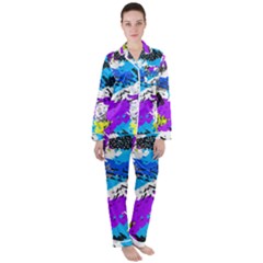 Women s Long Sleeve Satin Pajamas Set 