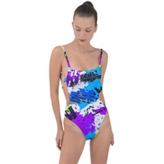 Tie Strap One Piece Swimsuit 