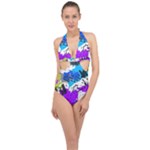 Shaky shapes                                                          Halter Front Plunge Swimsuit