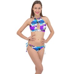 Cross Front Halter Bikini Set 